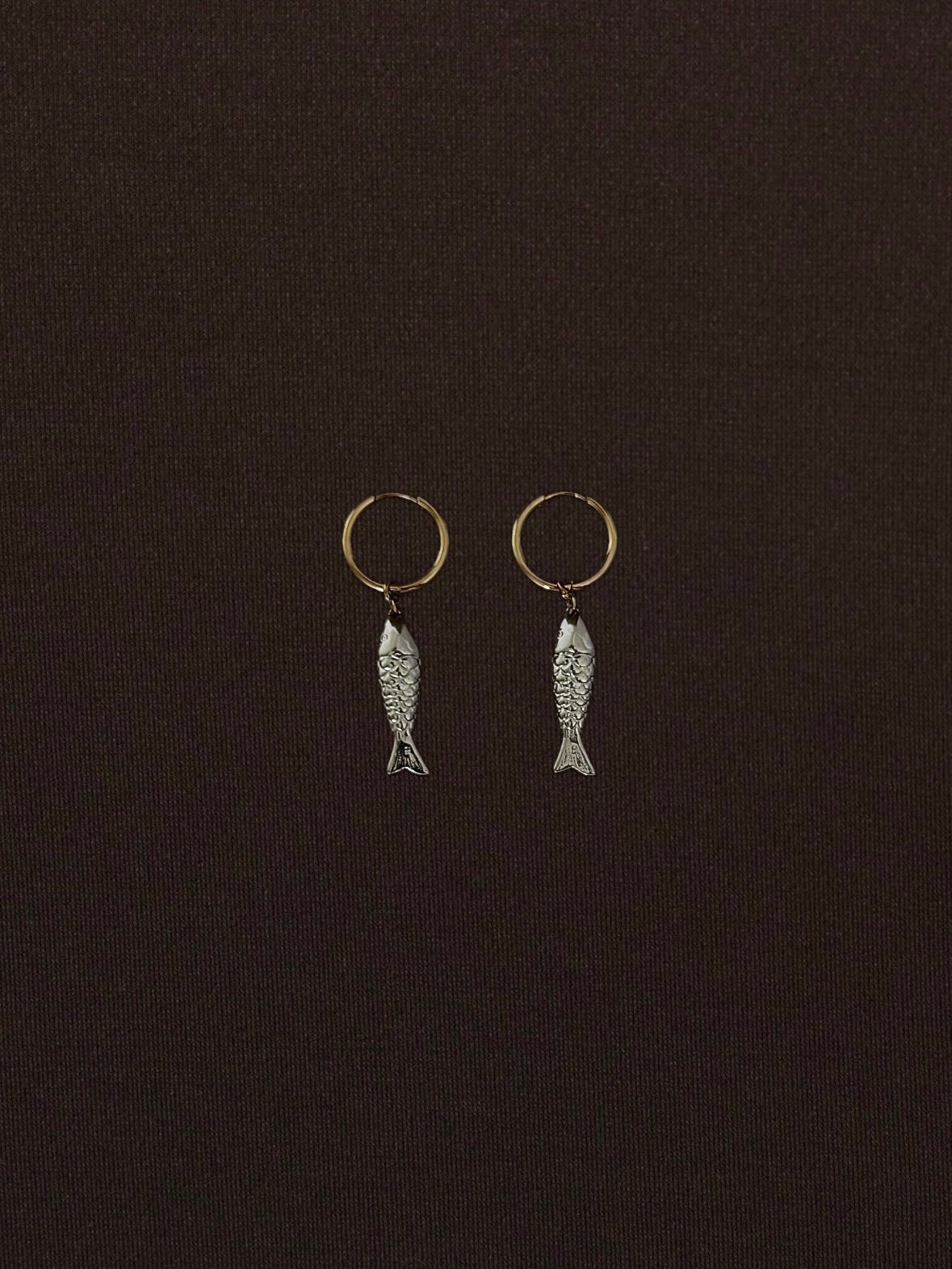 Huggies Pescado Plateado + Argolla Dorada