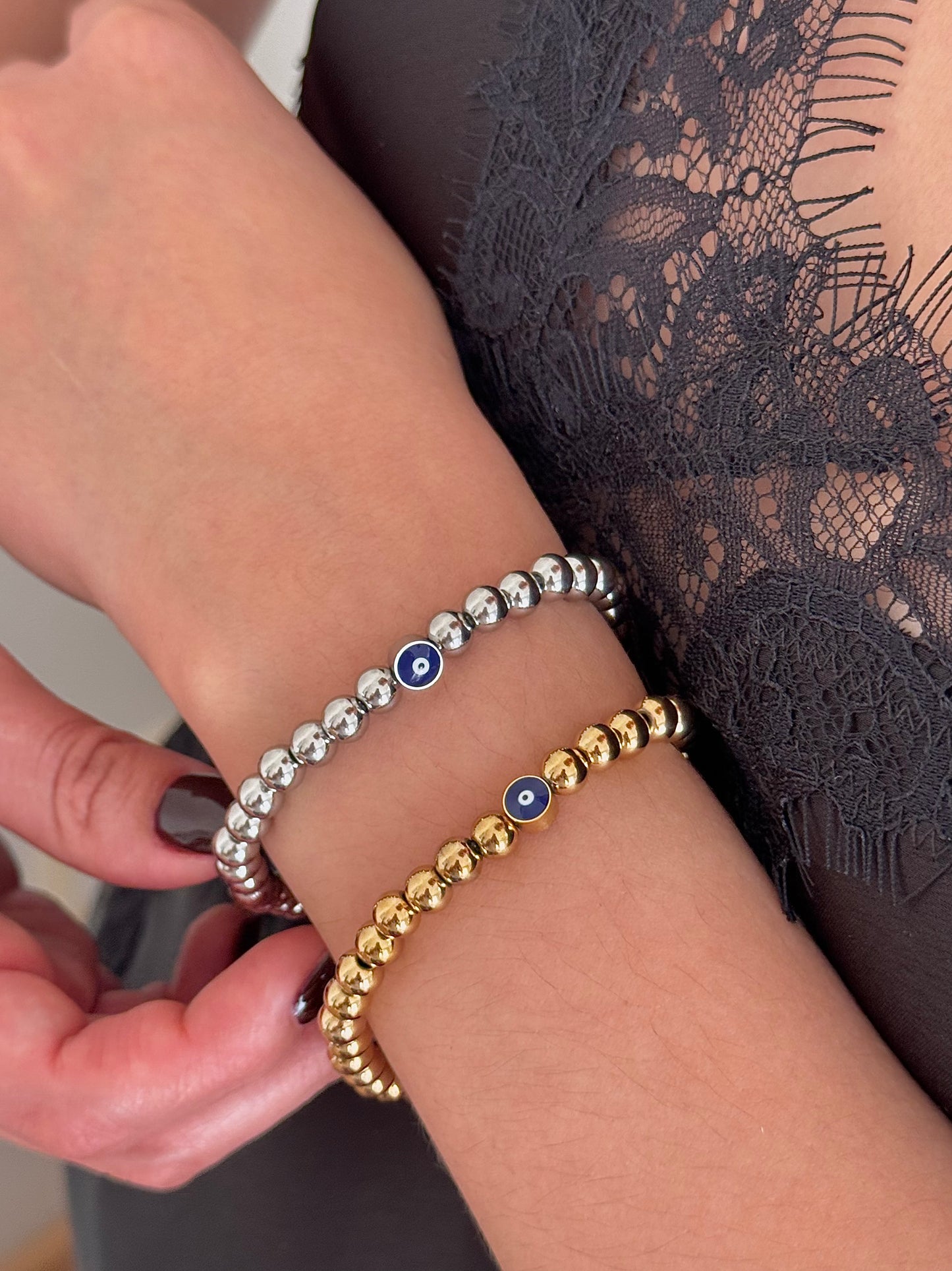 Pulsera Dormilonas Ojo Plateada