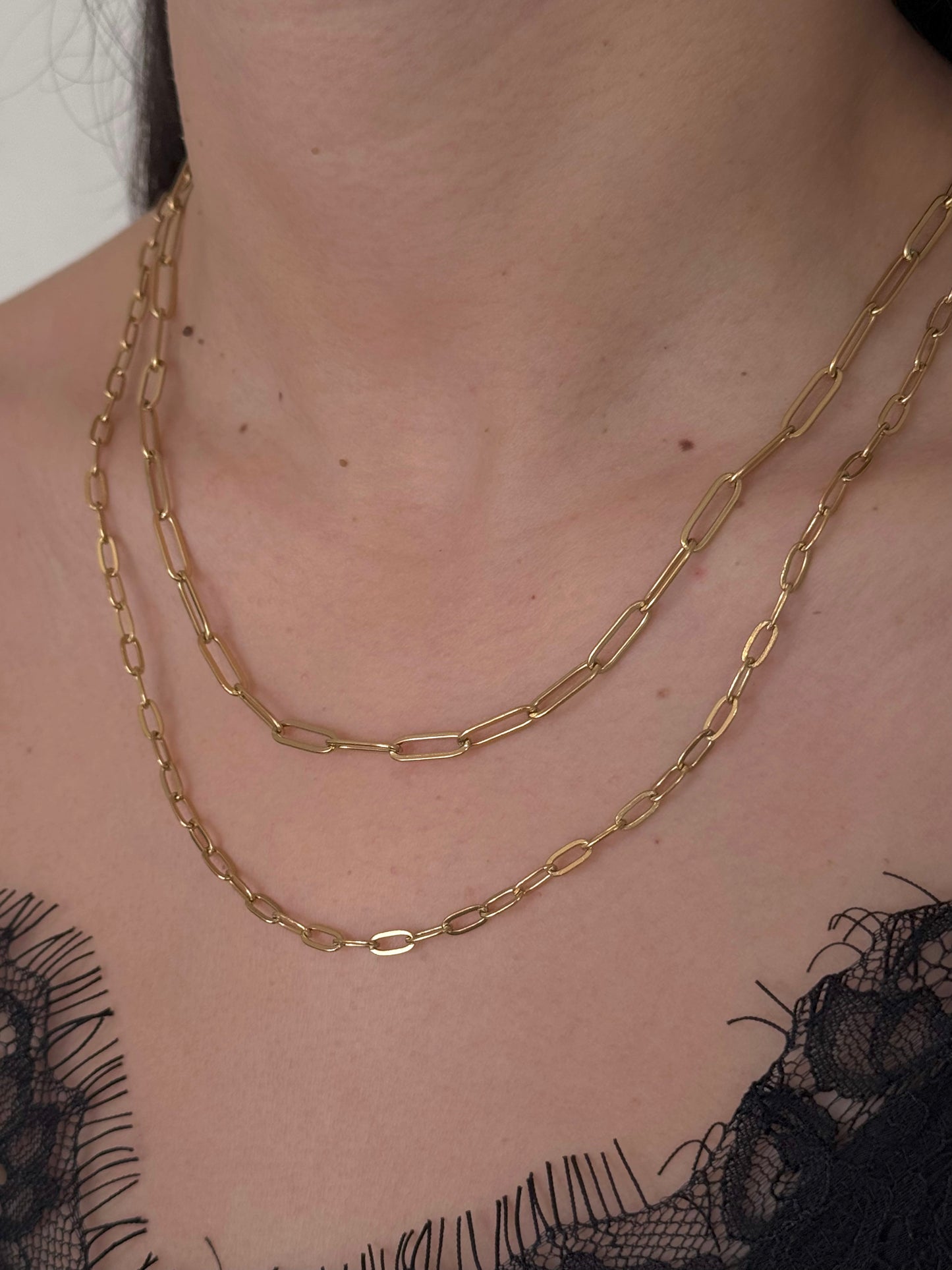 Collar Doble Cadenas Dorado