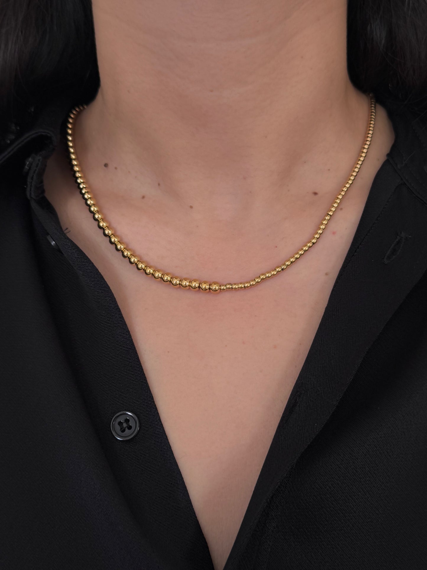 Collar Bolitas Dorado