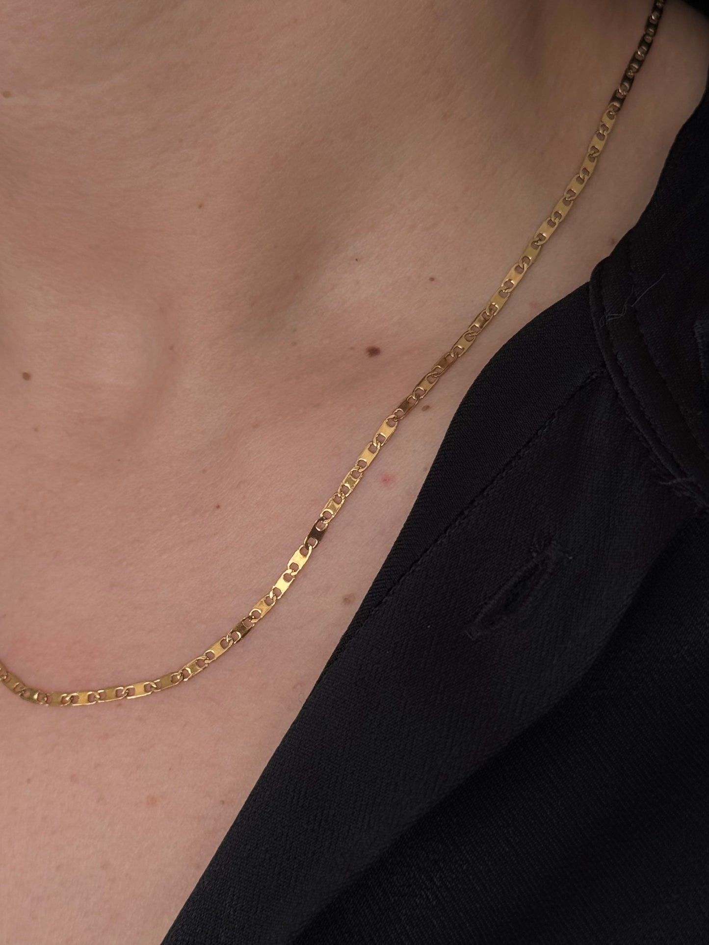 Cadena Gucci Planchada Dorada