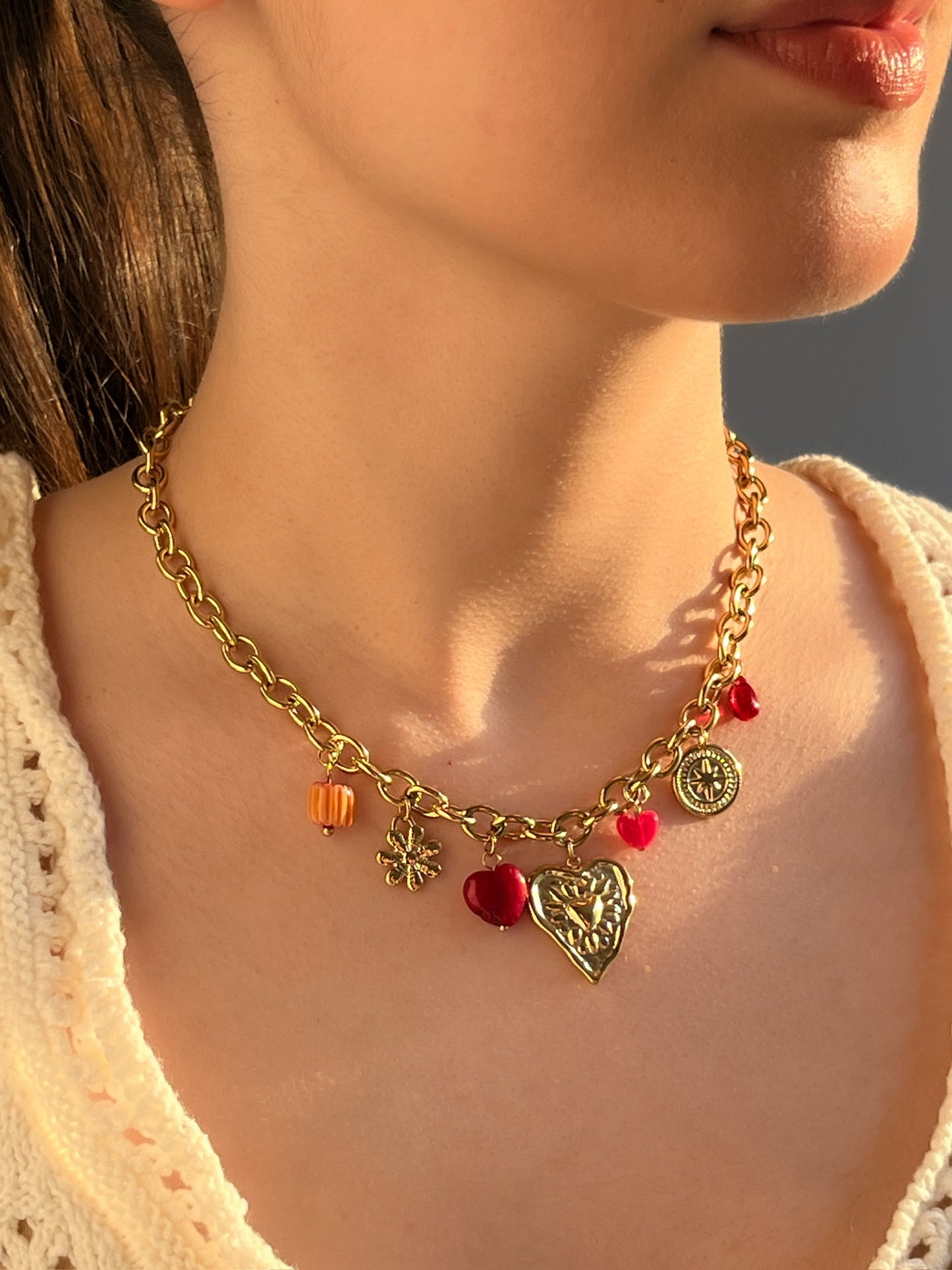 Collar Corazón de Coral
