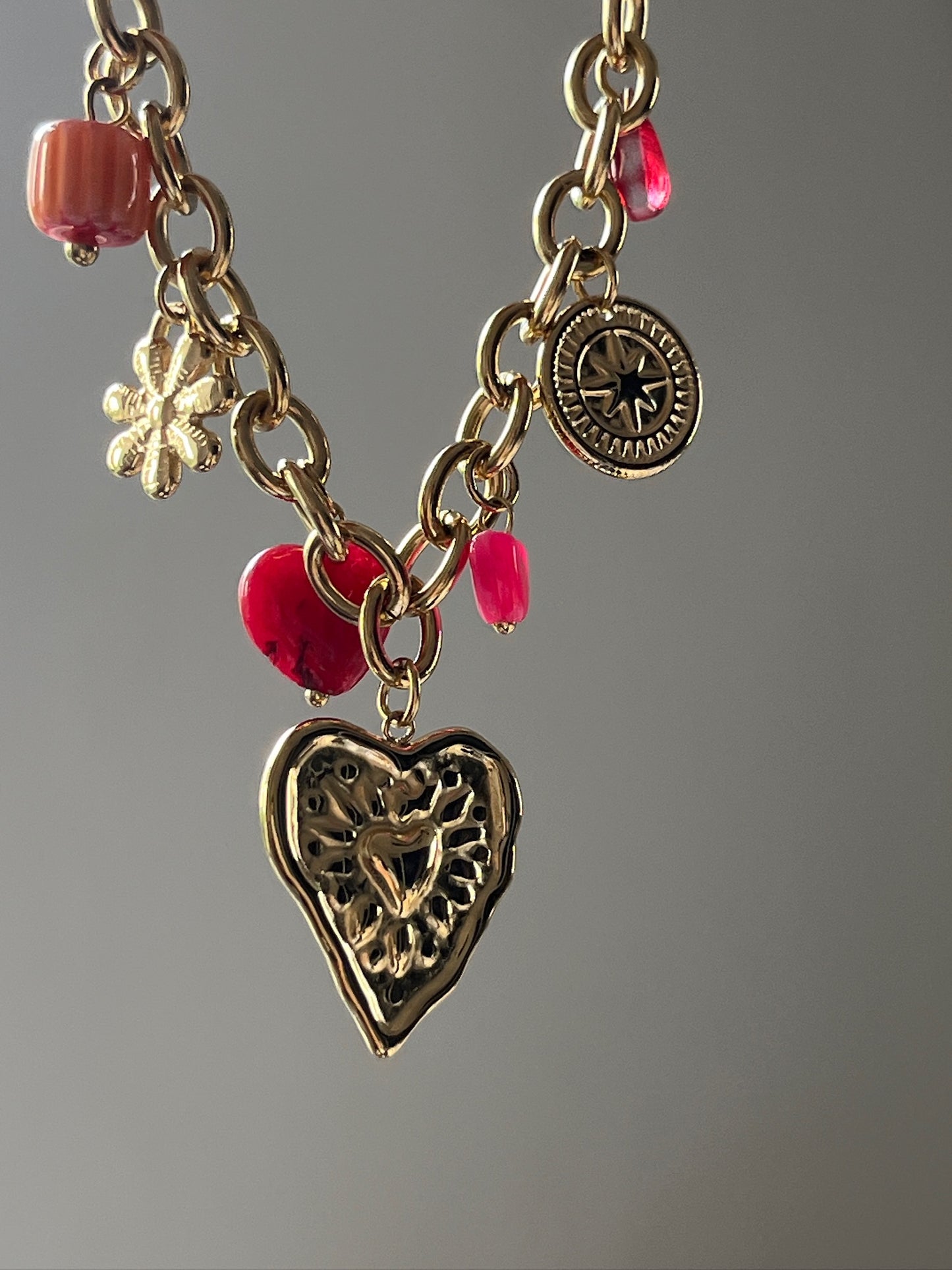 Collar Corazón de Coral