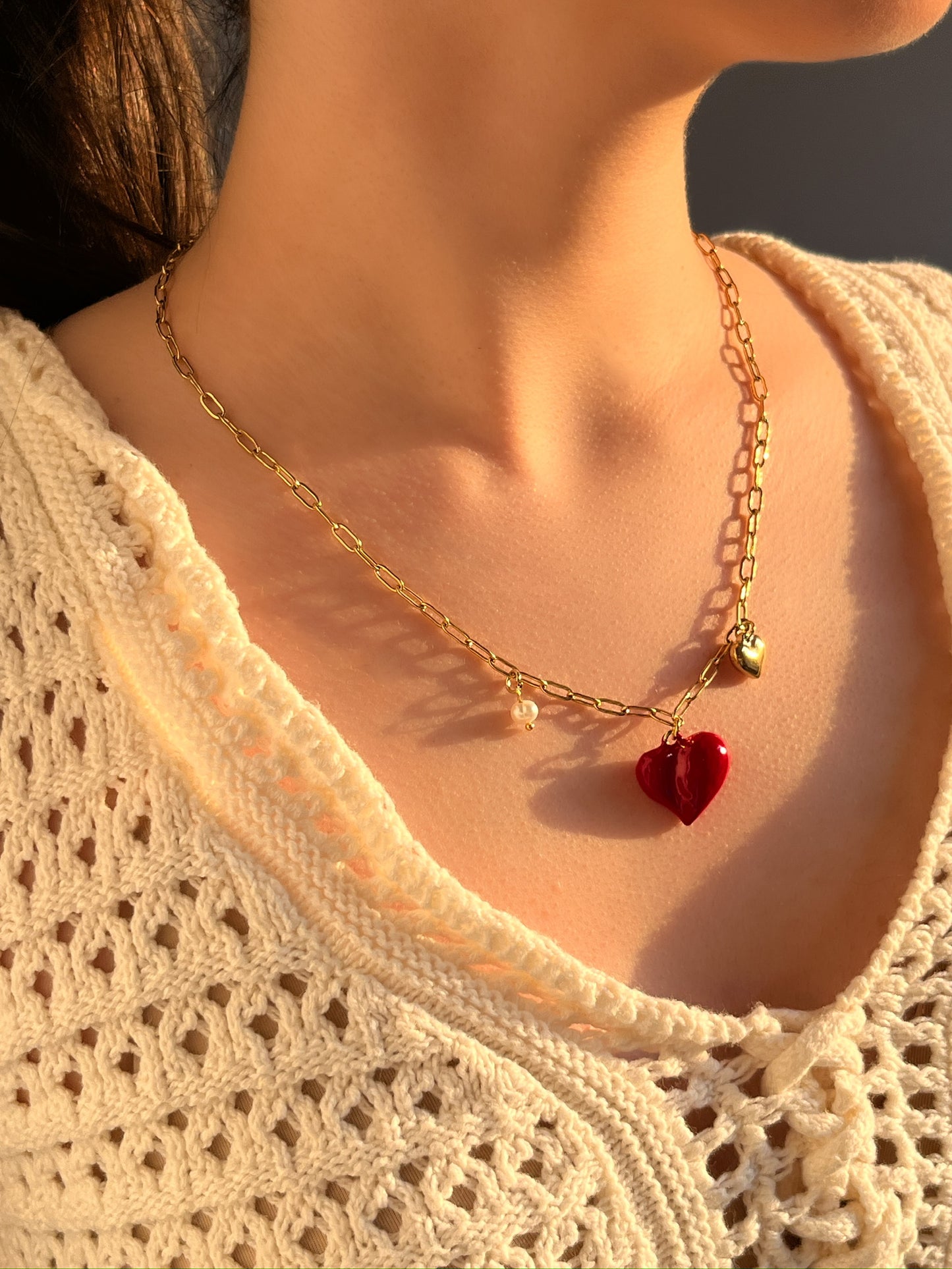 Collar Corazón de Perla