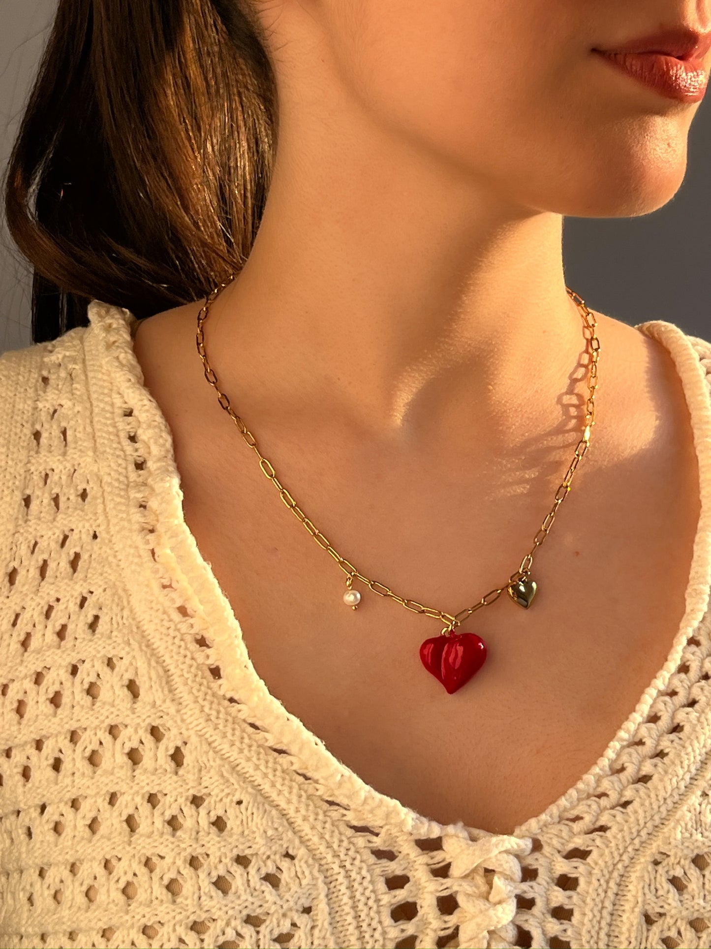 Collar Corazón de Perla