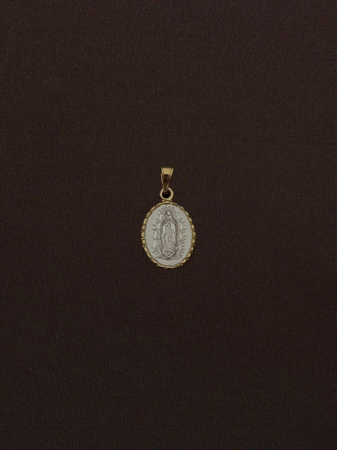 Medalla Virgen de Guadalupe Completa Contorno Bolitas