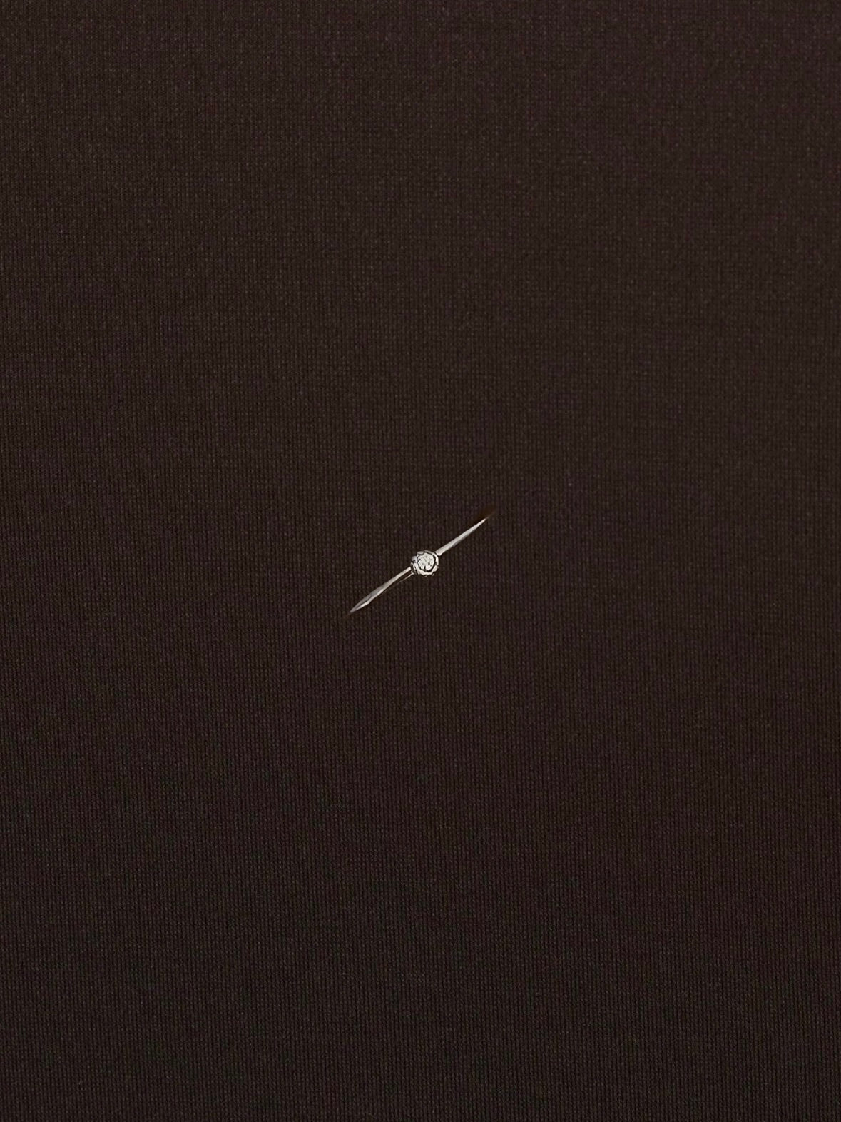 Anillo Zirconia Blanca Bisel con Bolitas