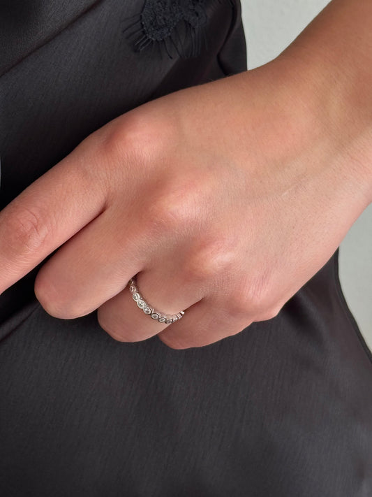 Anillo Media Churumbela con Espacios Lisos