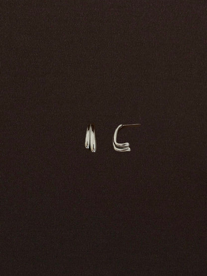 Aretes Doble Línea Plateados