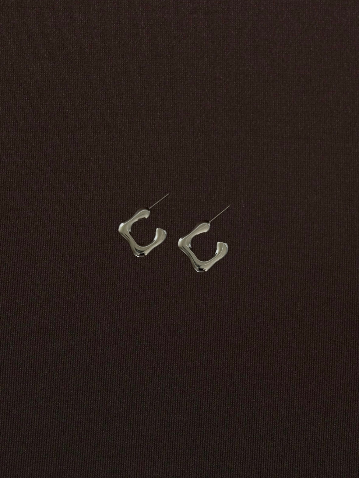 Aretes Cuadrado Orgánico Plateados