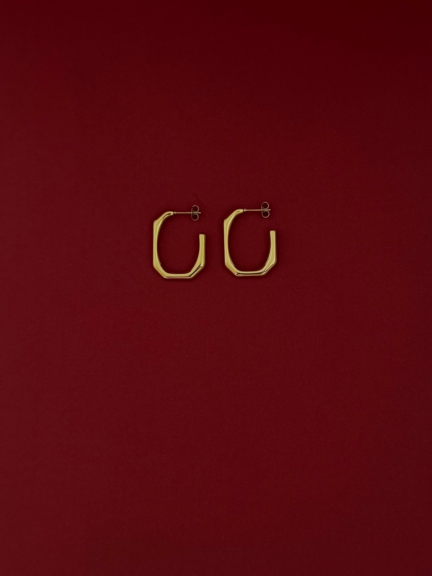 Aretes Octagonales Dorados