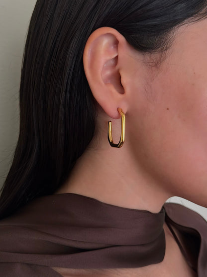 Aretes Octagonales Dorados