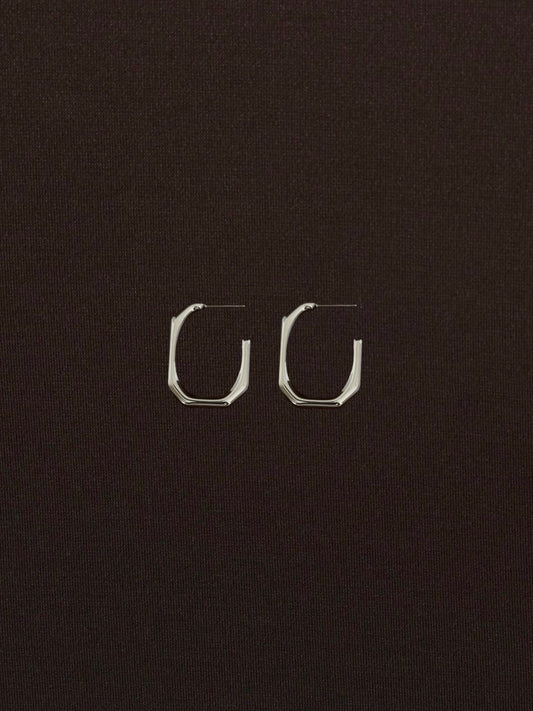 Aretes Octagonales Plateados