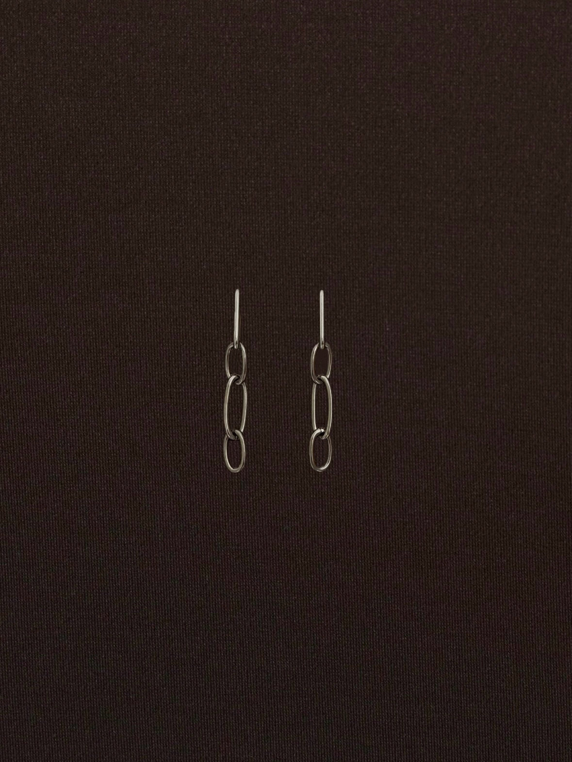 Aretes Largos con Rectángulo + Óvalos Plateados