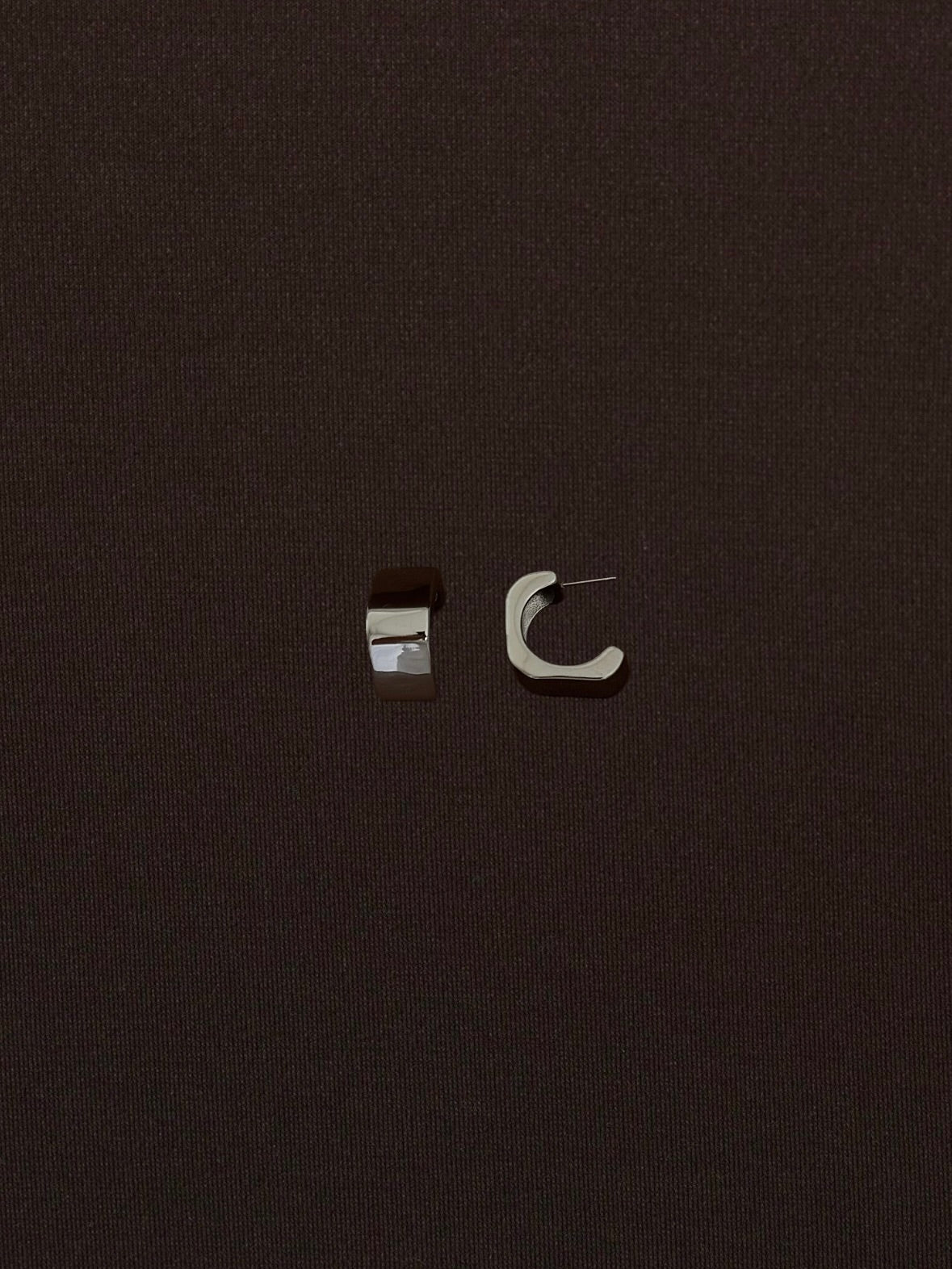 Aretes Cuadrado Hueco Plateado