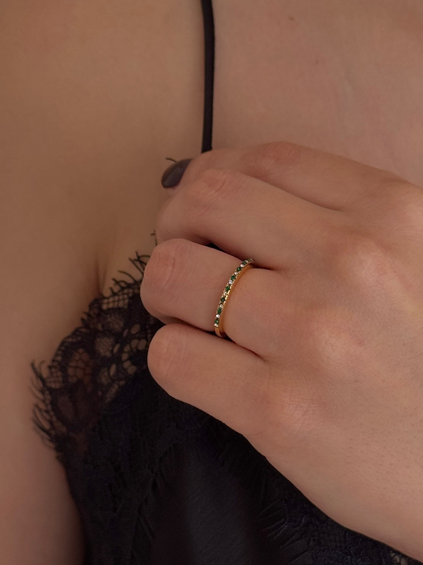 Anillo Media Churumbela Verde