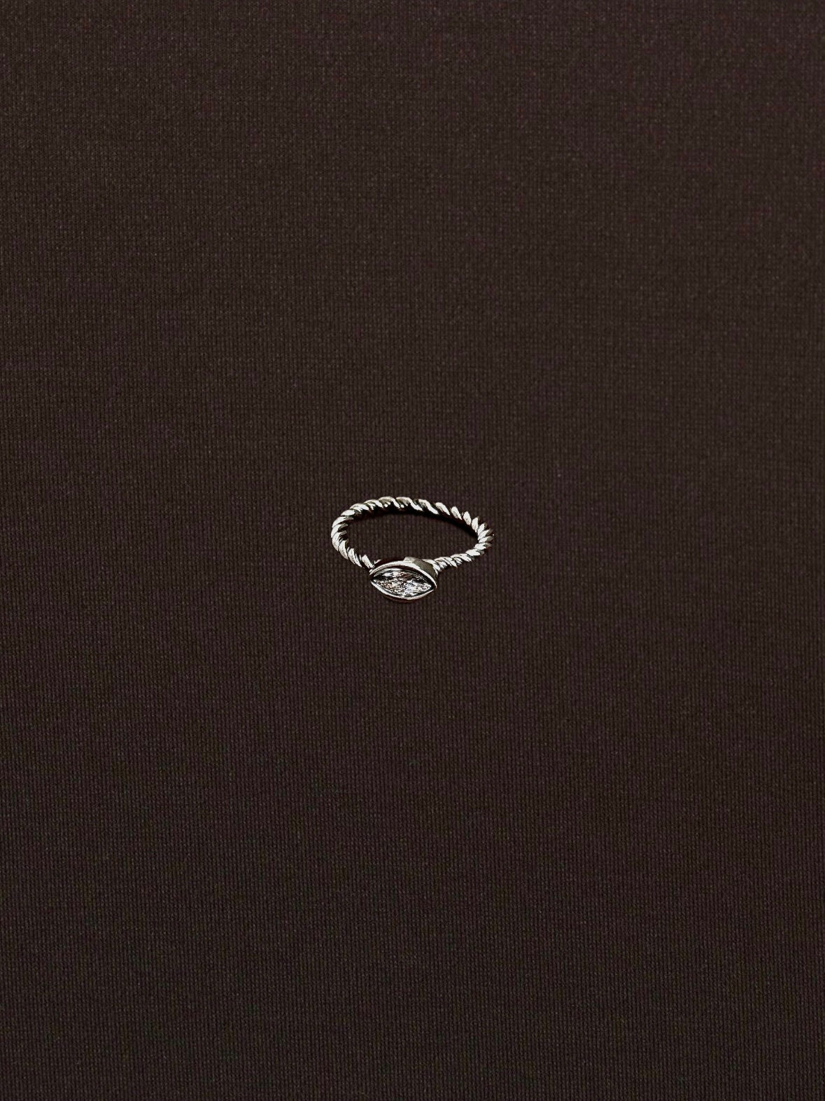 Anillo Zirconia Ovalada Plateado