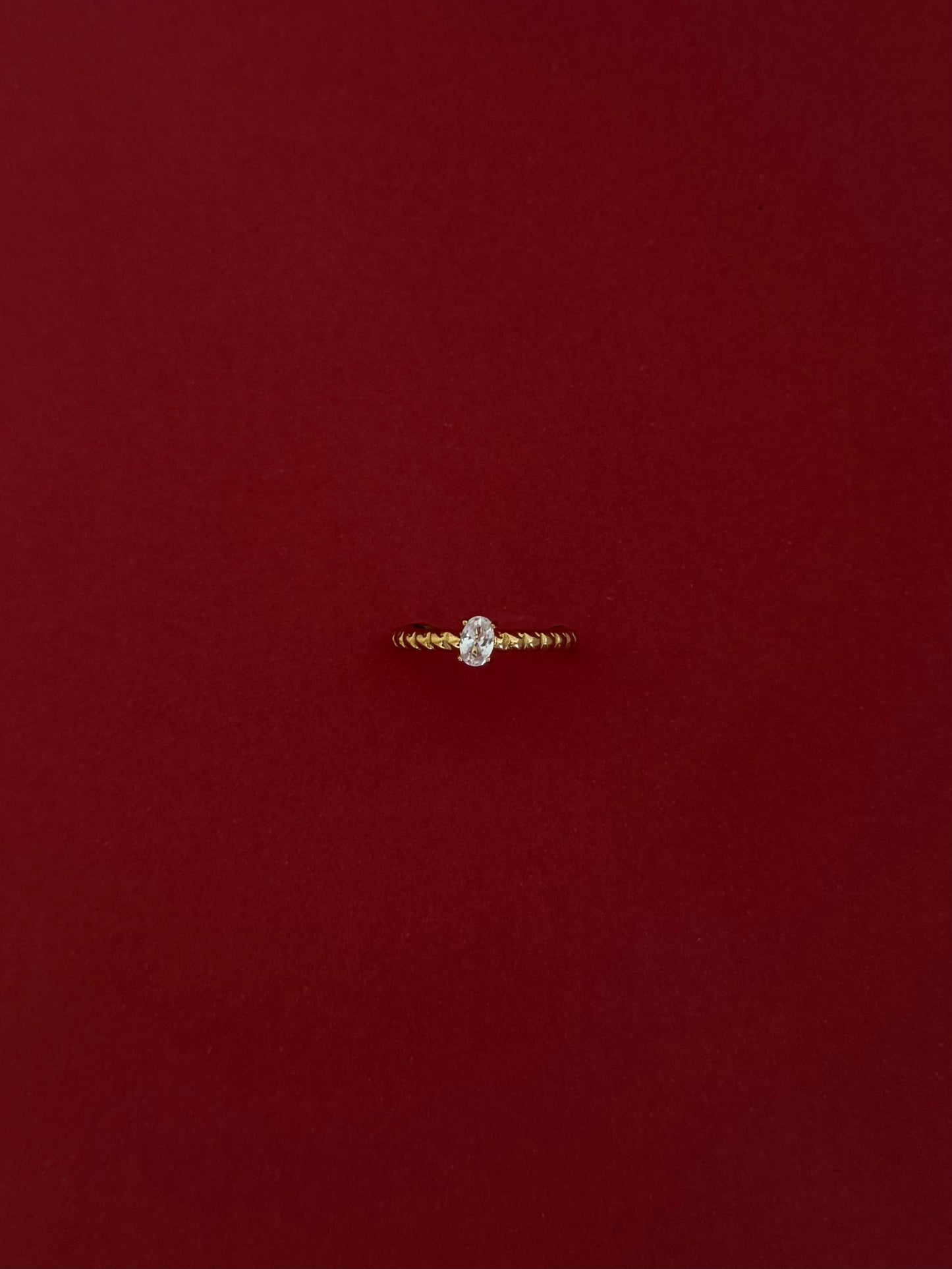 Anillo Churro Luna Drop Dorado