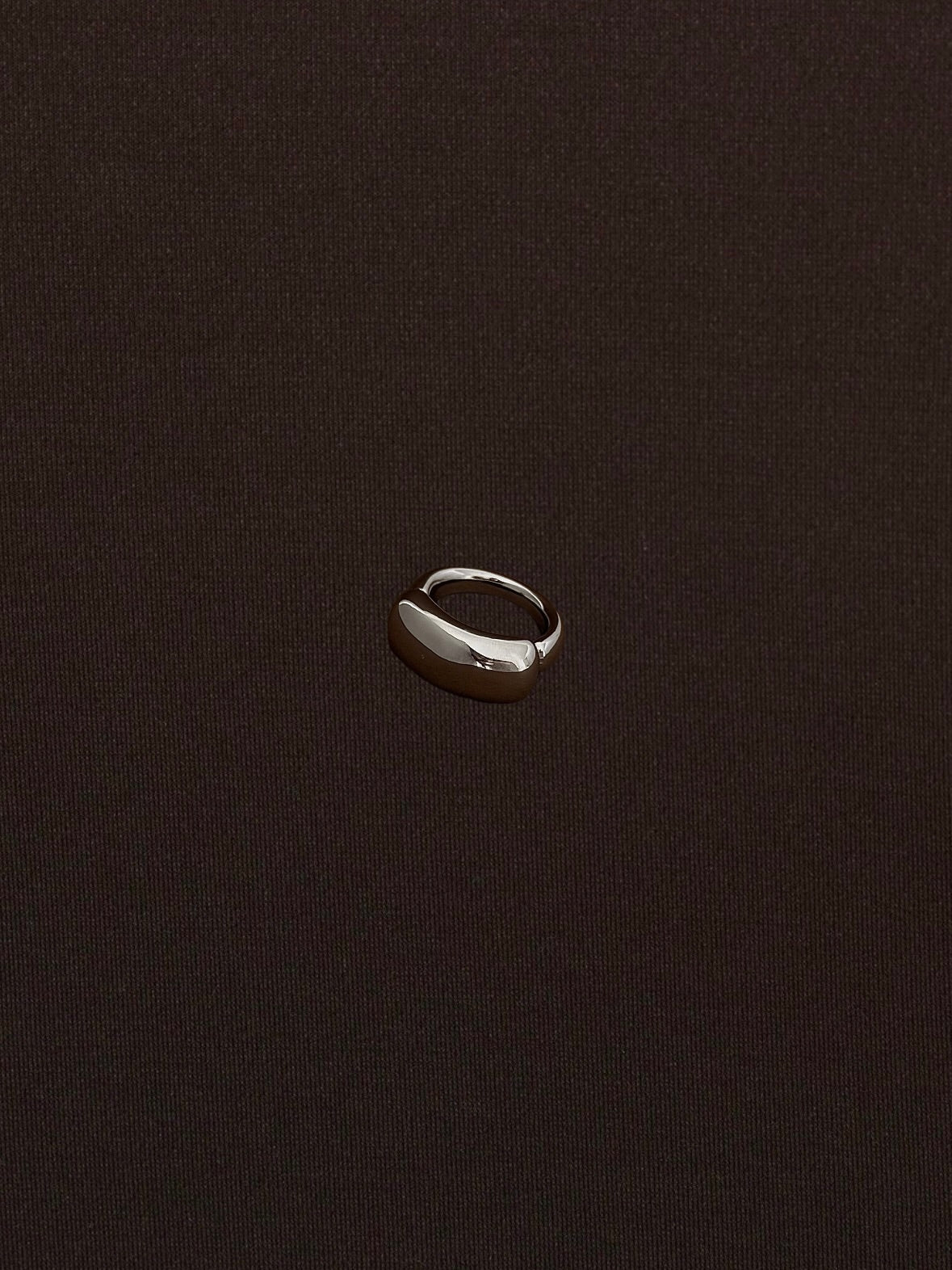 Anillo Rectángulo Chunky Plateado