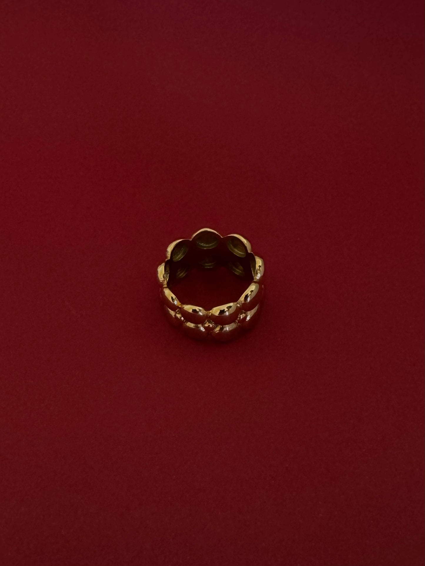 Anillo Twin Bubbles Dorado