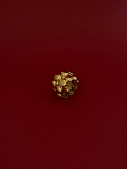 Anillo Twin Bubbles Dorado