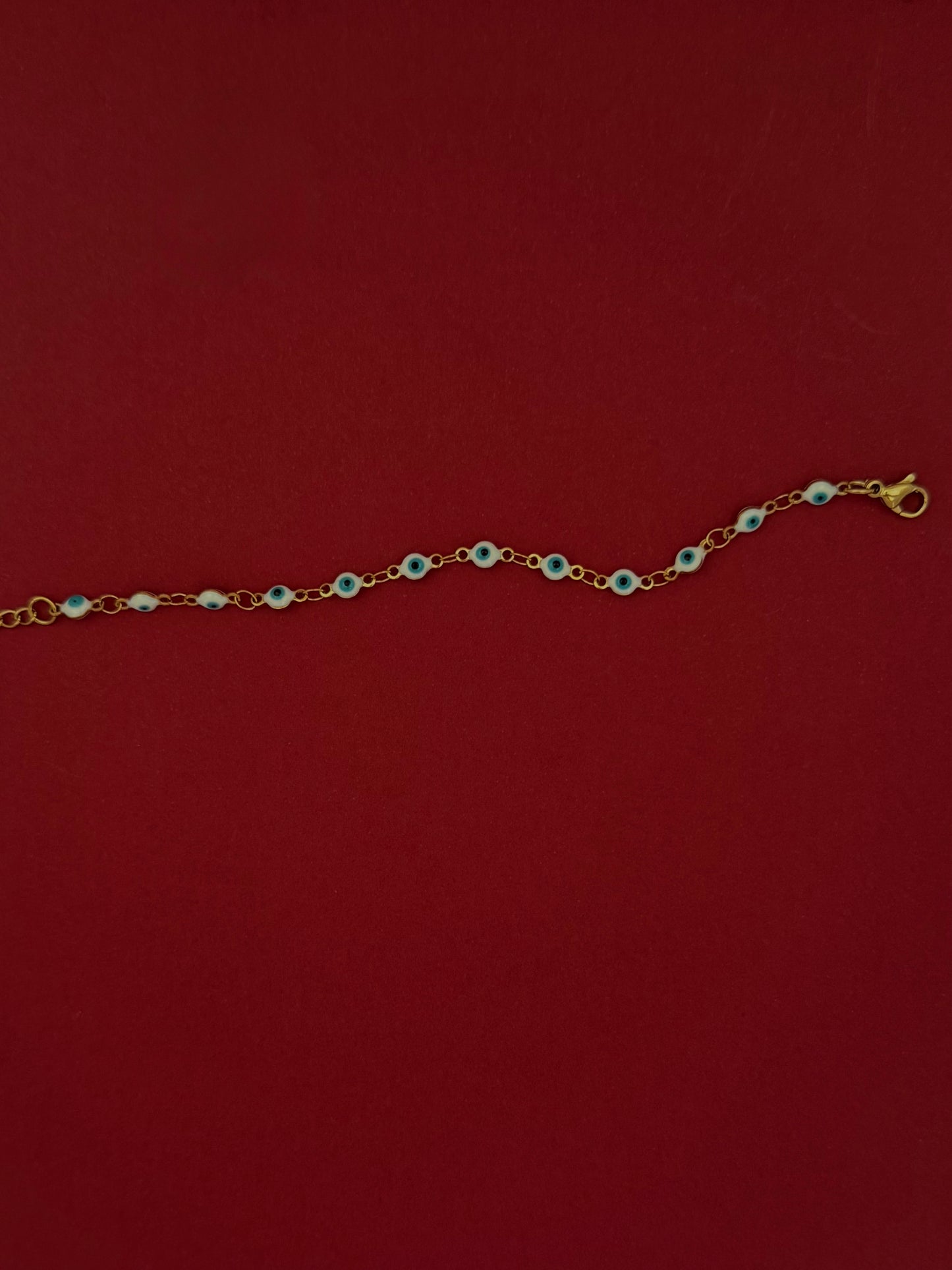 Pulsera Ojo Azul Dorada