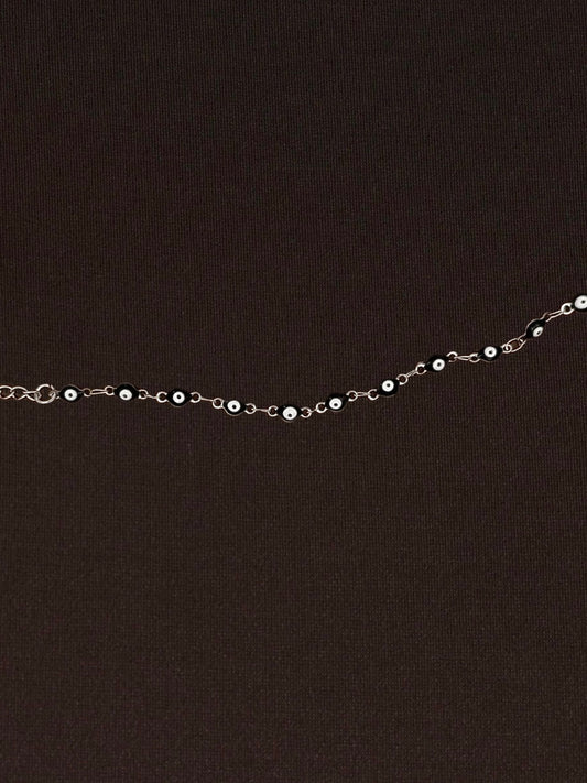Pulsera Ojo Negro Plateada