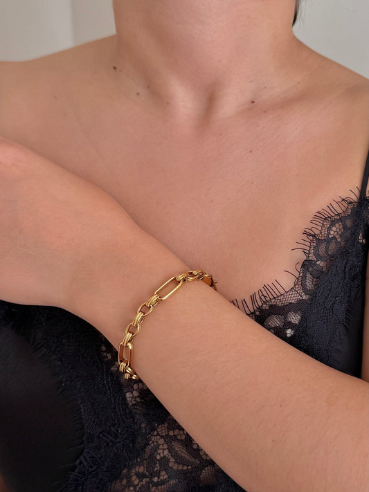 Pulsera Eslabones Dorada