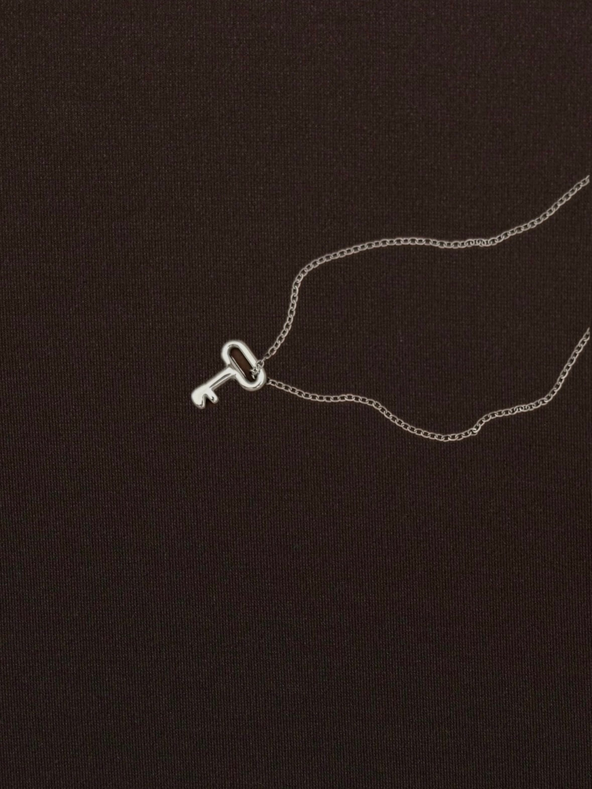 Dije Llave Lisa Plateado