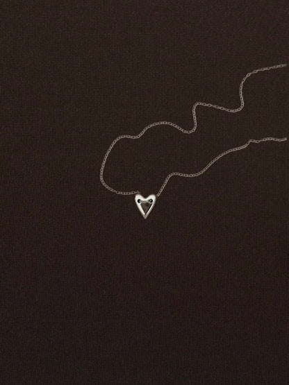 Dije Corazón Pico Plateado