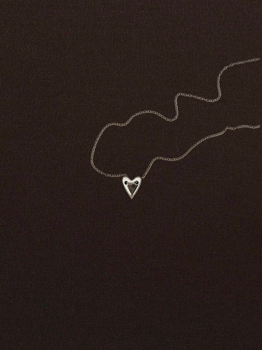 Dije Corazón Pico Plateado