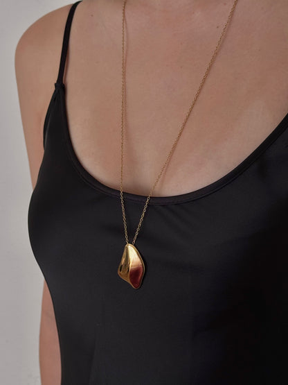 Dije Círculo Orgánico Relleno Dorado