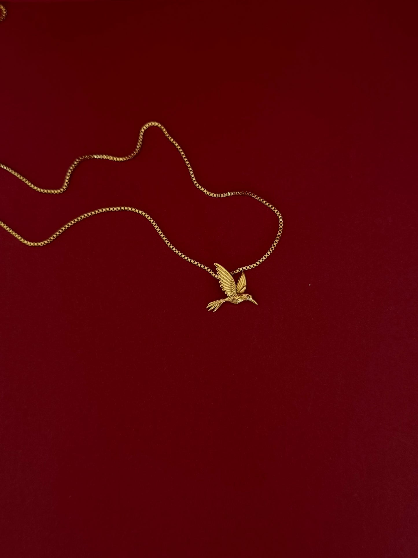 Dije Colibrí Liso Dorado