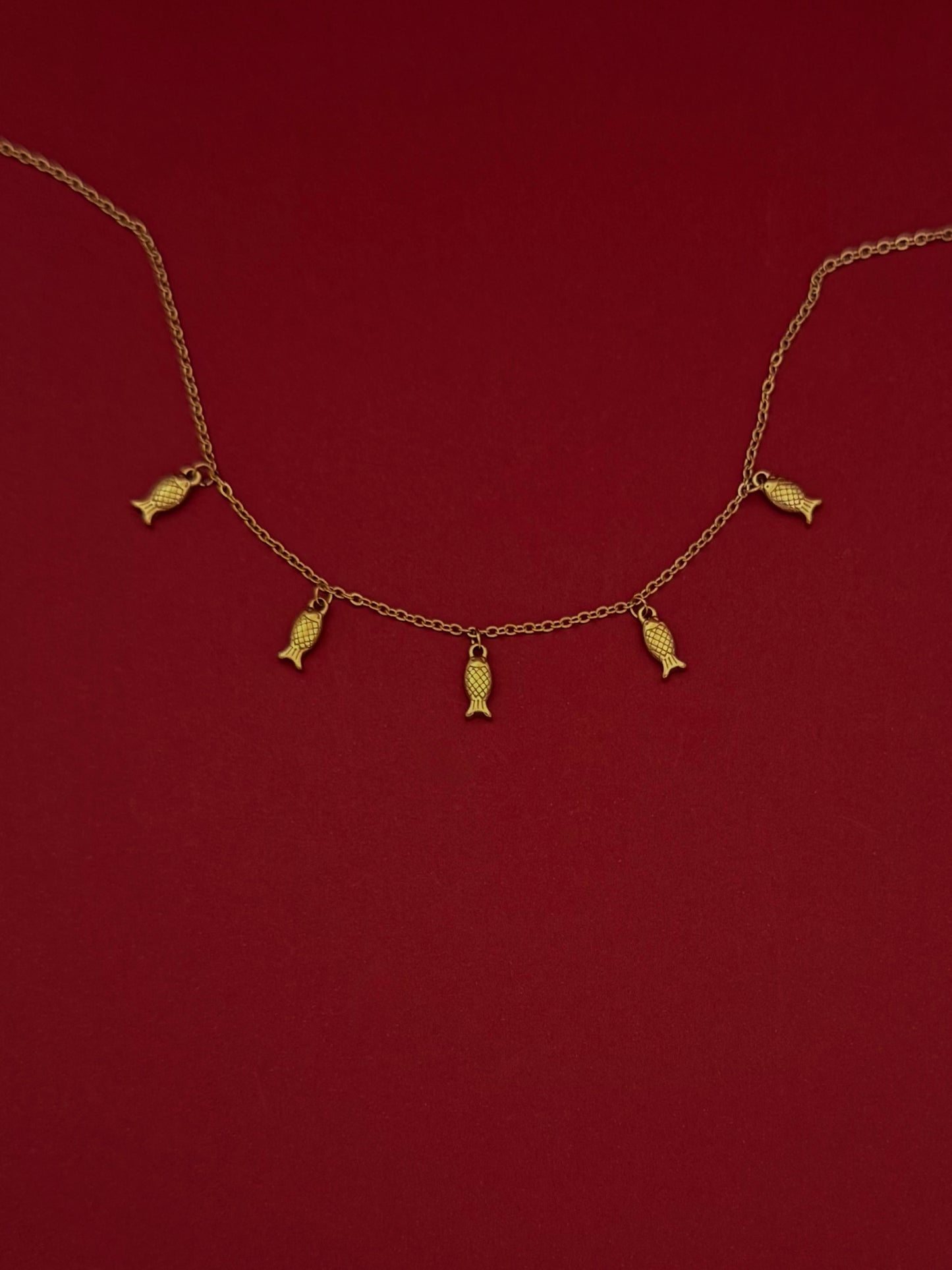 Collar Peces Mini Dorado