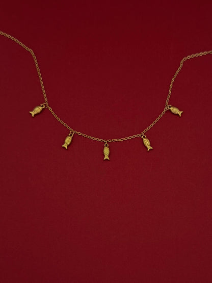 Collar Peces Mini Dorado