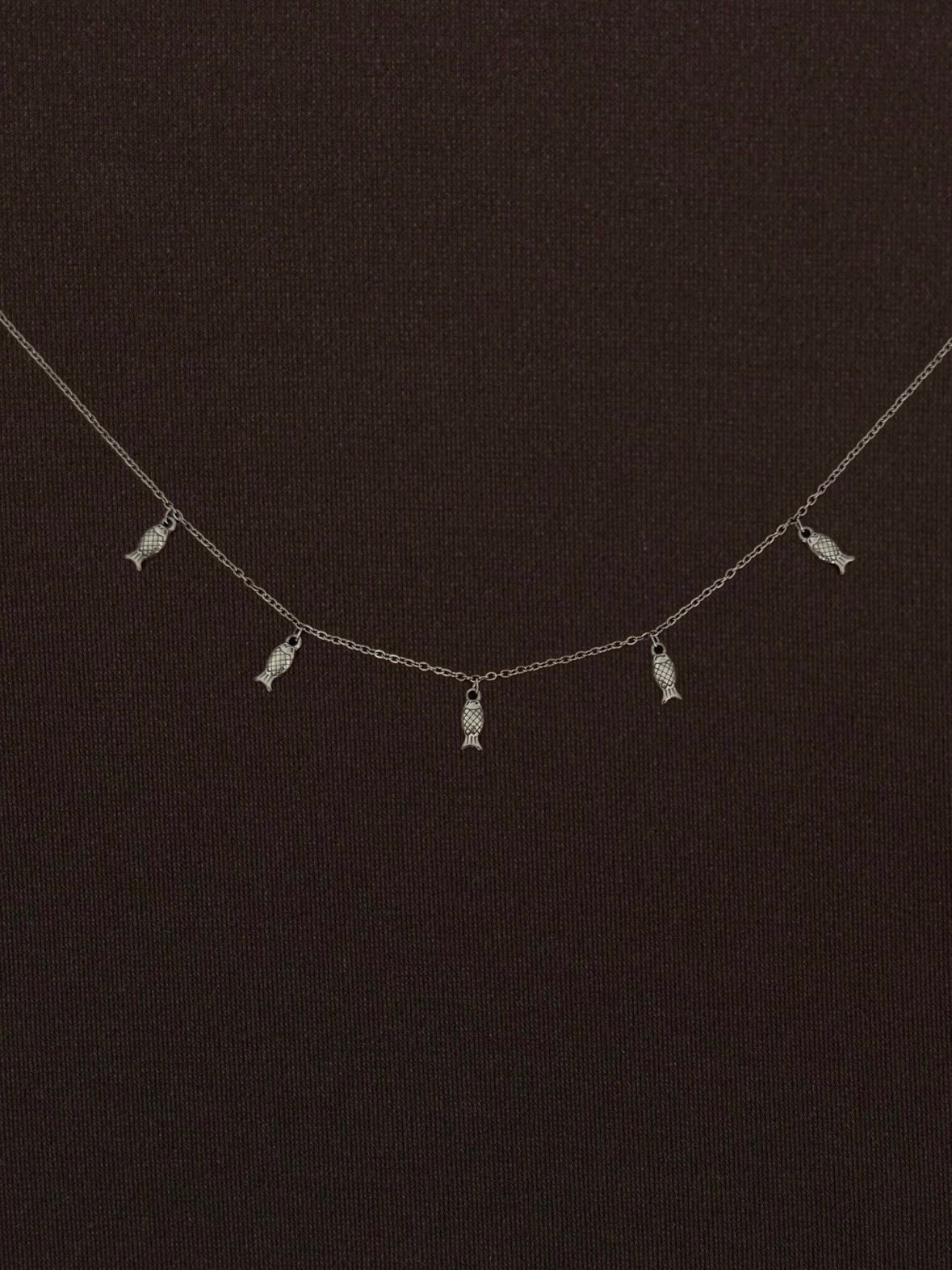 Collar Peces Mini Plateado