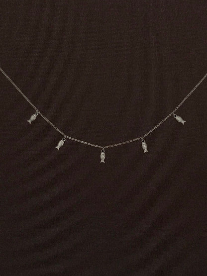 Collar Peces Mini Plateado