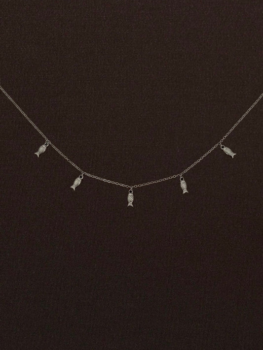 Collar Peces Mini Plateado