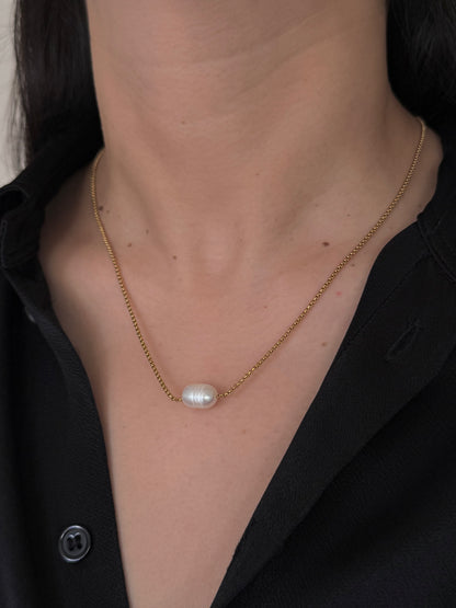 Dije Perla Natural Ovalada