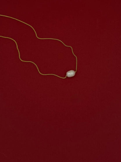 Dije Perla Natural Ovalada