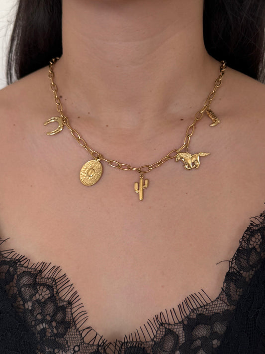 Collar Western Vaquero Dorado