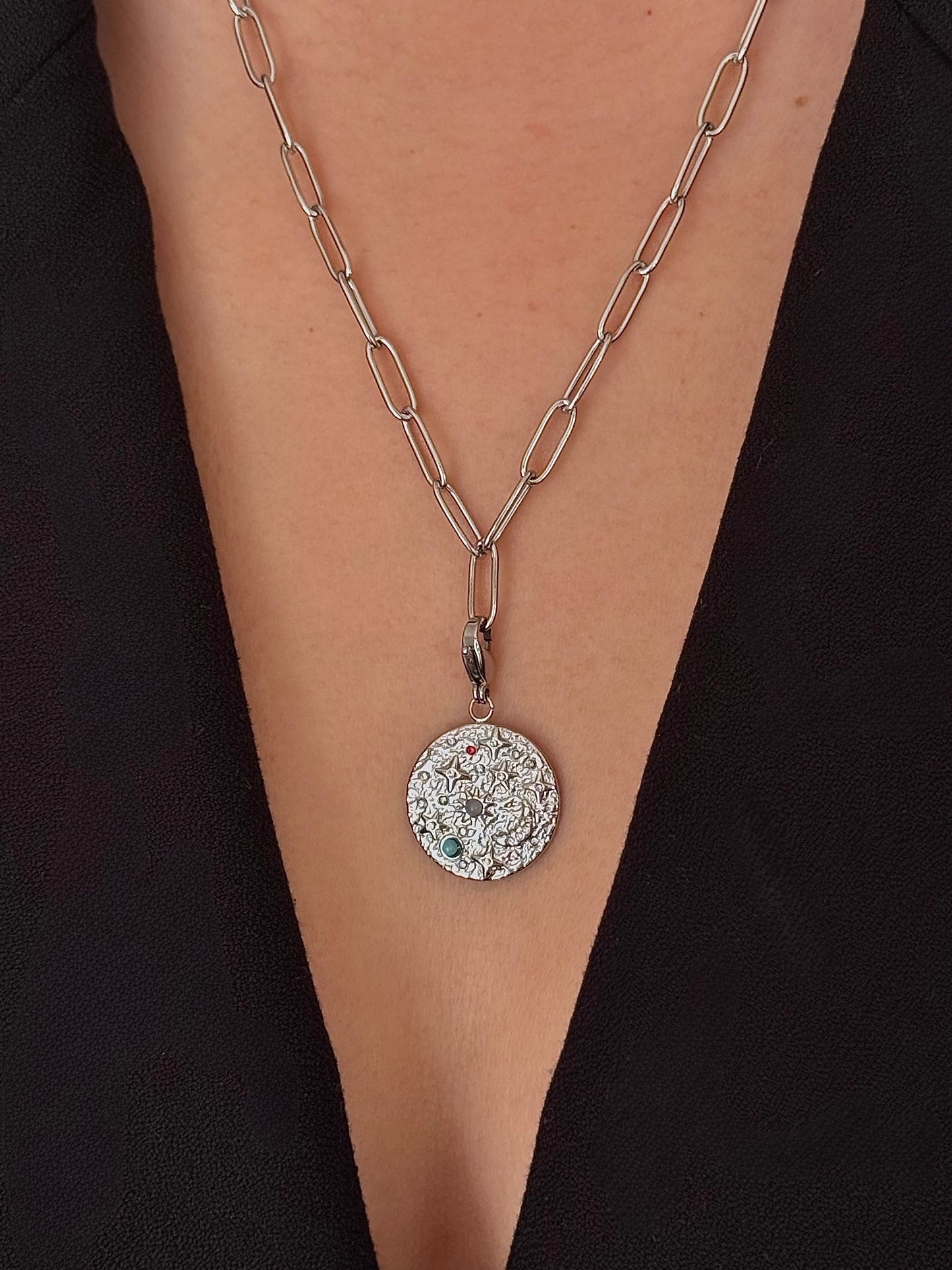 Collar Constelación Circular con Zirconias