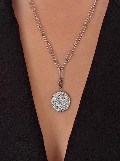 Collar Constelación Circular con Zirconias