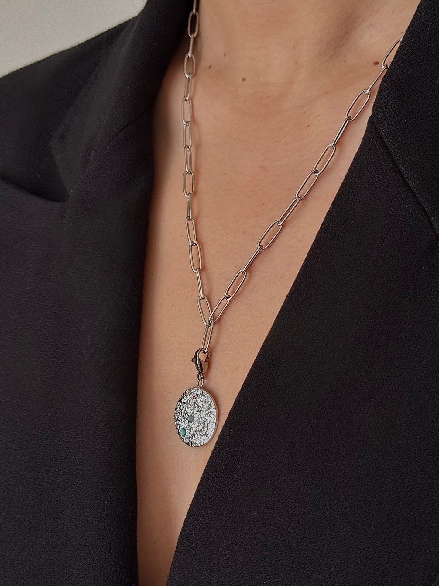 Collar Constelación Circular con Zirconias