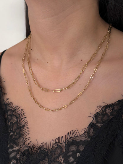 Collar Doble Cadenas Dorado