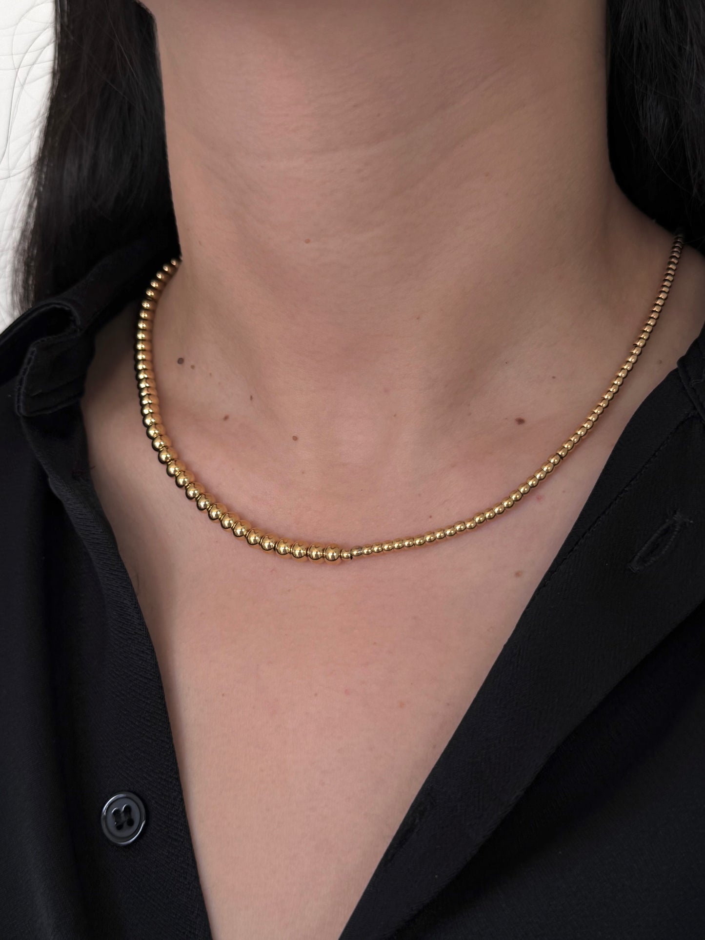 Collar Bolitas Dorado