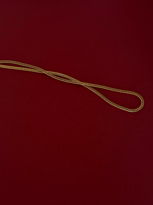 Cadena Espiga Cuadrada Dorada