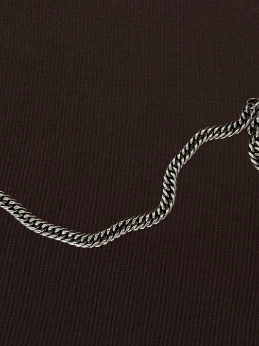 Cadena Barbada Plateada