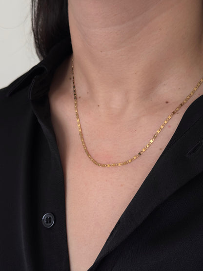 Cadena Gucci Planchada Dorada