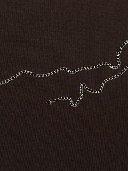 Cadena Barbada Plateada